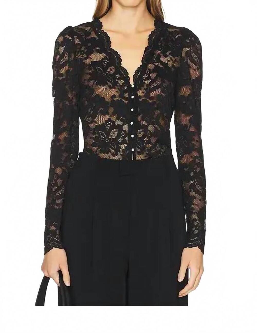 NEW GENERATION LOVE brandi lace top in black